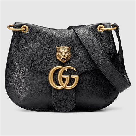 gucci leather purse black